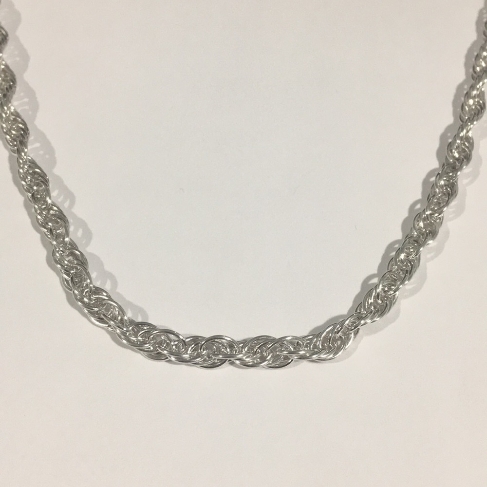 Sterling Silver 925 Italian Rope Chain Necklace